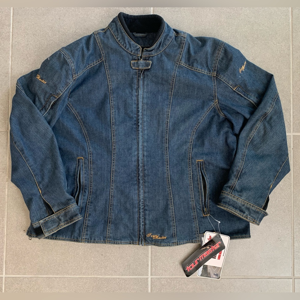 The NWT Tour Master Indigo Ladies Denim Jacket in size 20
